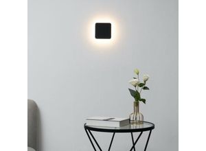 3611839021738 - Kosilum - Schwarze quadratische LED-Wandleuchte im minimalistischen Stil - Eporedia