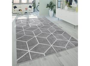 4061981123580 - Paco Home Wohnzimmer-Teppich Kurzflor Im Skandi-Stil Mit Rauten-Muster In Grau 240x320 cm 4061981123580 - Paco Home Wohnzimmer-Teppich Kurzflor Im Skandi-Stil Mit Rauten-Muster In Grau 240x320 cm