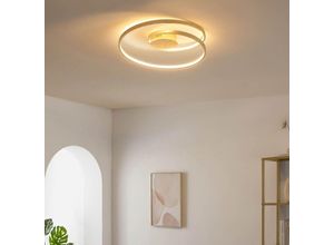 3611839018592 - Kosilum - Goldene Doppel Halo LED-Deckenleuchte - Millenium