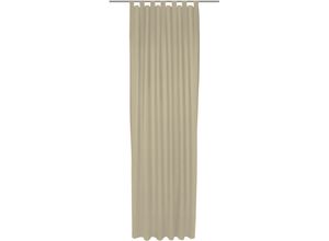 4004567466954 - Vorhang WIRTH Uni Collection light Gardinen Gr 405 cm Schlaufen 142 cm beige Schlaufen nach Maß