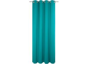 4004567508340 - Vorhang WIRTH Newbury Gardinen Gr 375 cm Ösen 130 cm blau (türkis) Ösen nach Maß