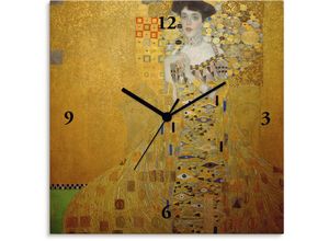 Image of Wanduhr ARTLAND "Bloch-Bauer" Wanduhren Gr. B/H/T: 30 cm x 30 cm x 1,7 cm, Funkuhr, gelb Wanduhren wahlweise mit Quarz- oder Funkuhrwerk, lautlos ohne Tickgeräusche