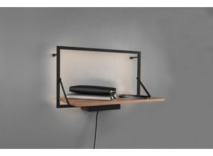 Image of Deko-Wandregal MIRRORS AND MORE "Leonie" Regale Gr. B/H/T: 50 cm x 30 cm x 30 cm, 1 St., schwarz Deko-Regale mit integriertem LED Backlight