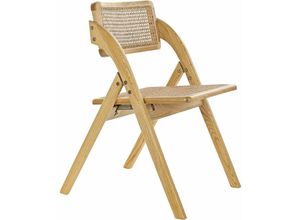 Image of Fijalo - Elm Ratan Chair 53x60x79 Hellbrauner Grill Elm Ratan Material Multicolor -Farbfamilienstühle und Stühle Details