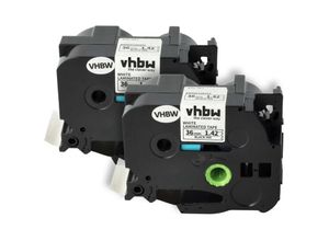 4068201796883 - 2x Schriftband-Kassette Ersatz für Brother TZ-261 TZE-261 für Etiketten-Drucker 36mm Schwarz auf Weiß - Vhbw 4068201796883 - 2x Schriftband-Kassette Ersatz für Brother TZ-261 TZE-261 für Etiketten-Drucker 36mm Schwarz auf Weiß - Vhbw