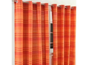 5055967413184 - Gardinen mit Ösen Morocco terracotta im 2er Set 228 x 167 cm - Terrakotta - Homescapes