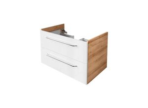 4008033842051 - Waschtischunterschrank milano   Badschrank mit Soft-Close-System   Maße (b x h x t) ca 80 x 495 x 48 cm   Waschbeckenunterschrank mit 2 Schubladen