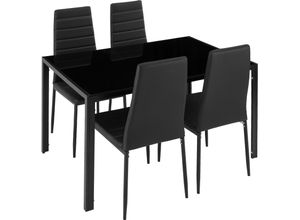 4260552088499 - tectake® Esszimmergruppe 5-teilig gepolstert mit Kunstlederbezug bodenschonende Kunststoffkappen 4260552088499 - tectake® Esszimmergruppe 5-teilig gepolstert mit Kunstlederbezug bodenschonende Kunststoffkappen