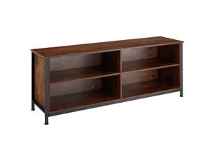 4061173242976 - tectake® Sideboard Industrial Style 4 offene Fächer 2 verstellbare Einlegeböden 4 Kabelaussparungen 147 x 41 x 605 cm