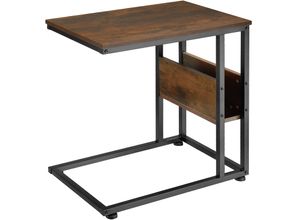 4061173205841 - tectake® Beistelltisch Industrial Style in praktischer C-Form mit Seitenfach 55 x 365 x 60 cm