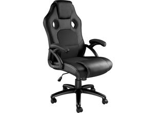 4061173073136 - tectake® Bürostuhl ergonomische Form Kunstlederbezug mit Mesh-Gewebe Belastbarkeit 120 kg