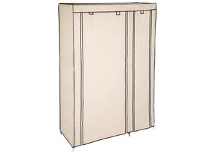 4260517460421 - Tectake - Kleiderschrank Johanna Kleiderschrank aus Segeltuch - beige - Viel Stauraum - 402529