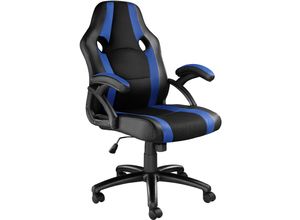 4061173073235 - tectake® Bürostuhl ergonomische Form Kunstlederbezug mit Mesh-Gewebe stufenlos höhenverstellbar