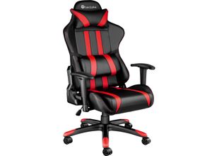 4260435999676 - tectake® Racing Gaming Stuhl ergonomische Form mit verstellbarer Rückenlehne Kunstlederbezug abnehmbares Nacken- und Lendenkissen Belastbarkeit 120 kg