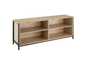 4061173243003 - tectake® Sideboard Industrial Style 4 offene Fächer 2 verstellbare Einlegeböden 4 Kabelaussparungen 147 x 41 x 605 cm