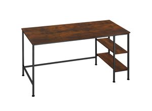 4061173205346 - tectake® Schreibtisch Industrial Style Seitenregal mit 2 Ablagefächern rechts oder links 140 x 60 x 765 cm