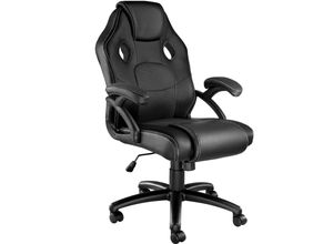 4061173073006 - tectake® Bürostuhl ergonomische Form Kunstlederbezug mit Mesh-Gewebe stufenlos höhenverstellbar