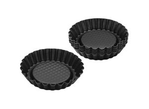 4044935065310 - Set 6x Torteletteförmchen Ø10cm Backform antihaft kleine Küchlein schwarz-6531 - Zenker