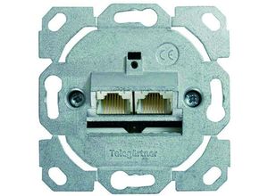 4018359362997 - Viessmann - telegaertner Anschlussdose Cat6A up 2xRJ45 Kanaleinb lsa designfähig J00020A0502