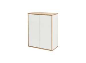 4008033846134 - Doppel-Midischrank finn   Badschrank mit Push-to-Open   Maße (b x h x t) ca 60 x 75 x 305 cm   Schrank fürs Bad mit 2 Türen   Korpus Weiß  