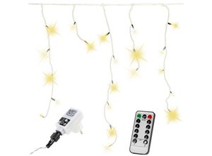 4048821745423 - VOLTRONIC® Lichterkette - 10m 400 LED IP44 für Außen mit Strom 5m Netzkabel Warmweiß - LED Kupferdraht Eisregen Leuchtkette Balkon Garten