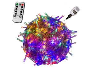 4048821745386 - VOLTRONIC® 600 LED Lichterkette bunt Kabel trans FB