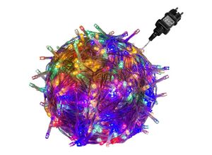 4048821552144 - VOLTRONIC® Lichterkette - 40m 400 LED IP44 für Außen mit Strom 5m Netzkabel Wetterfest Bunt - LED Kupferdraht Balkon Garten Weihnachten