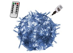 4048821745508 - 400 led Lichterkette kalt-weißKabel transp fb - Voltronic