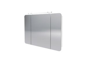 4008033842839 - Led Spiegelschrank milano   Badschrank mit 3D Effekt   Soft-Close   Maße (b x h x t) ca 110 x 78 x 155 cm   Schrank mit Spiegel & LED-Beleuchtung