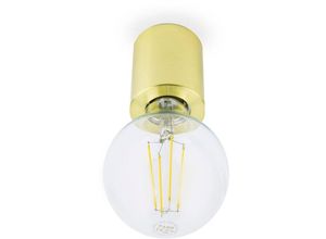 8421776117044 - Faro 62153 Wandleuchte ten 70 E27 15W Aluminium Gold satiniert H7cm Ø6cm dimmbar