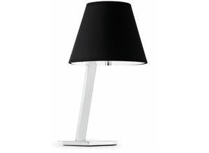8421776010611 - Faro 68501 Tischleuchte moma E27 15W Stahl Chrom Textil Schwarz L23cm H44cm dimmbar