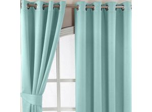 5055967472396 - Verdunklungsvorhang mit Ösen Chevron Pastellblau 228cm x 228cm - Pastellblau - Homescapes 5055967472396 - Verdunklungsvorhang mit Ösen Chevron Pastellblau 228cm x 228cm - Pastellblau - Homescapes