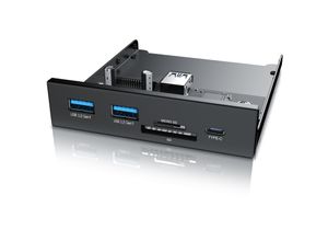 4062861843178 - CSL USB 32 Gen1 Front Panel aus Metall interner Cardreader Speicherkartenleser bis zu 5 Gbit s 5 Schnittstellen schwarz 4062861843178 - CSL USB 32 Gen1 Front Panel aus Metall interner Cardreader Speicherkartenleser bis zu 5 Gbit s 5 Schnittstellen schwarz