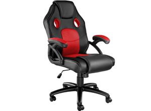 4061173072955 - tectake® Bürostuhl ergonomische Form Kunstlederbezug mit Mesh-Gewebe stufenlos höhenverstellbar