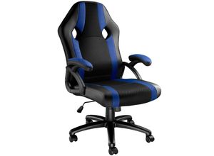 4061173073341 - tectake® Bürostuhl ergonomische Form Kunstlederbezug mit Mesh-Gewebe Belastbarkeit 120 kg