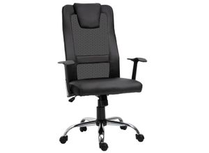 4250871283996 - Bürostuhl Drehstuhl höhenverstellbar Chefsessel Schreibtischstuhl ergonomisch PU schwarz 66