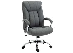 4251774916165 - Bürostuhl Ergonomisches Design Atmungsaktiver Polyester-Bezug Grau 65 x 78 x 110-120 cm (BxTxH) Bürostuhl Schreibtischstuhl Drehstuhl Bürosessel