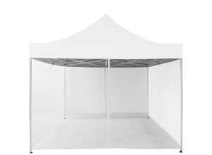 4048821696466 - INSTENT® Moskitonetz für 3x3 Pavillon 12 m Farbwahl schwarz oder weiß 2x Reißverschluss mit Klettbändern zur Befestigung Fliegennetz