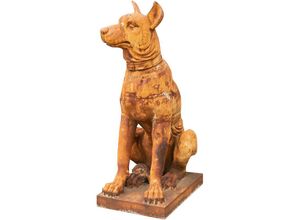 3000005008329 - Biscottini - Alte Statue eines sitzenden Hundes aus Gusseisen