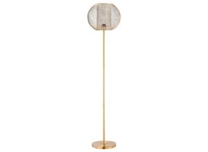 4251774930888 - Stehleuchte mit Netz-Lampenschirm gold Ø35 x 150H cm Stehleuchte Stehlampe für Wohnzimmer Stehlampe Lampe Leuchte