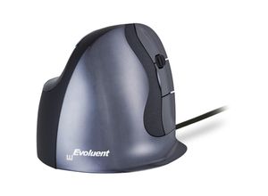 8719274673040 - BakkerElkhuizen Evoluent D Ergonomische Maus USB Anthrazit 6 Tasten 800 dpi 1600 dpi 2400 dpi 3200 dpi Ergonomisch