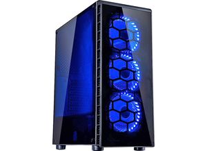 4260455642637 - Inter-Tech CXC2 Midi Tower ATX Gaming Gehäuse Seitenfenster blaue LED