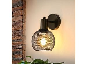 0699997085079 - Retro Wandlampe aus Metall Wand Leselampe aus Eisen für Nachttisch E27 Fassung für Wohnzimmer Schlafzimmer Büro (Glühbirne nicht inklusive)