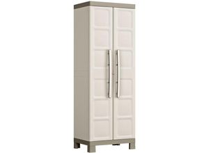 8719883751801 - - Lagerschrank mit Einlegeböden Excellence Beige und Taupe 182 cm Beige