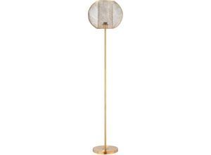 4251774930895 - Stehlampe Wohnzimmer Stehleuchte 40W Standleuchte mit E27 Fassung Metallgitter Schirm Schlafzimmer Vintage Gold 35 x 150 cm - Gold - Homcom