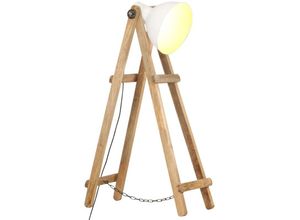 8720286024744 - Bonnevie - Stehlampe Weiß E27 Mango Massivholz vidaXL175127