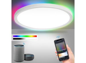 9441001452756 - 24W Smart led Deckenleuchte mit RGB-Bluetooth dimmbar - Flurlampe Keller Deckenlampe - Weiß - Vingo