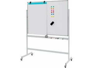 0686654404564 - Rollendes magnetisches Whiteboard Magnettafel mit Rollen hoehenverstellbar doppelseitige Weisswandtafel auf Raedern für Zuhause Büro Schule 120