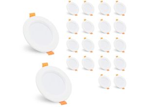 9475631373532 - SWANEW 20X LED Einbaustrahler Spot Warmweiß 5W Set Einbauleuchte Deckenleuchte Strahler IP44