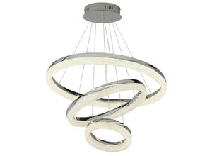 5053423177168 - Searchlightlighting - Searchlight Circle LED-Deckenleuchte mit 3 Ringen Chrom Crushed Ice 4000K